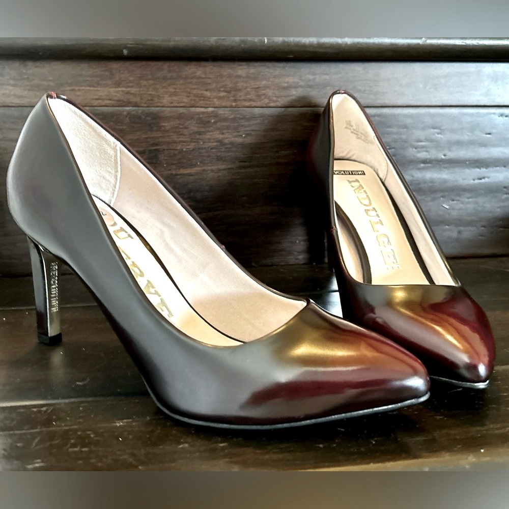 LS Revolution Catwalk Stiletto Pumps 7.5 High Heels Patent Leather Red Narcissu